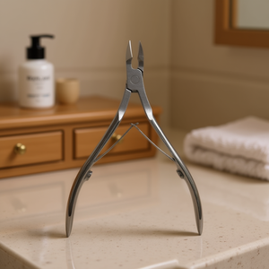 Coupe-ongles en acier à pointe fine avec pointe incurvée pour le soin des ongles et la coupe des cuticules, longueur de 10 cm, lame droite, pointe pointue - Product Image 2