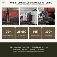 Boîtier électronique en aluminium extrudé sur mesure, profil anodisé, coque usinée CNC, tolérance +/-0,01 mm, certifié ISO
