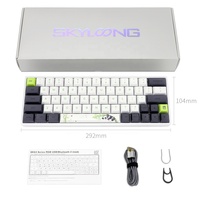 SKYLOONG-Teclado mecánico para juegos de Panda PBT, 64 teclas, USB de sublimación + BT5.1