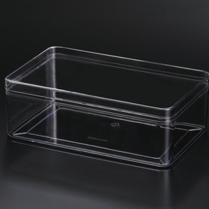 Conteneur en plastique rigide transparent avec couvercle, empilable, anti-poussière, pour bonbons, biscuits, bijoux, emballage de présentation de petits cadeaux - Product Image 3