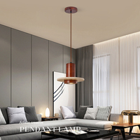 Lustre en pierre et bois réglable en hauteur, style nordique minimaliste et postmoderne, pour l'éclairage des hôtels et des restaurants