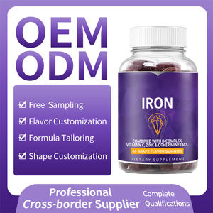 Marca propia, sin azúcar, hierro, vitamina, goma de mascar, proteína vegana, suplemento biológico de hierro, caramelo de goma para adultos - Product Image 3