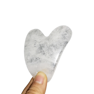 Planche de Gua Sha en forme de coeur en cristal blanc Outil de thérapie de massage Guasha Prévenir <span class=keywords><strong>les</strong></span> <span class=keywords><strong>rides</strong></span> <span class=keywords><strong>pour</strong></span> l'<span class=keywords><strong>acupuncture</strong></span> SPA - Product Image 2