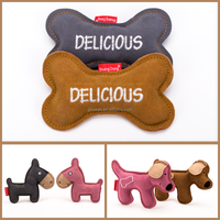 Juguetes para Perros de Cuero Genuino Resistente, Juguetes Masticables de Piel de Vaca Resistentes a Mordidas