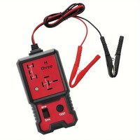 Testeur de relais automobile 12V durable, outil de diagnostic universel pour voiture avec pinces de batterie rouges et noires, relais 4 broches et 5 broches