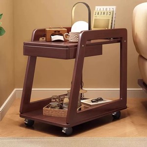 <span class=keywords><strong>Table</strong></span> basse nordique moderne en bois massif, meuble d'appoint <span class=keywords><strong>de</strong></span> canapé, <span class=keywords><strong>table</strong></span> <span class=keywords><strong>de</strong></span> chevet <span class=keywords><strong>à</strong></span> <span class=keywords><strong>roulettes</strong></span>, chariot <span class=keywords><strong>à</strong></span> pousser, pour appartement et hôtel, écologique - Product Image 1