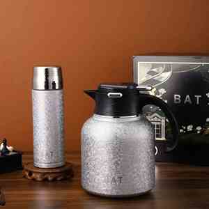 Théière isotherme haut de gamme en titane pur grande capacité avec affichage de la température, design moderne et épuré, pour la maison et le bureau, coffret cadeau - Product Image 1