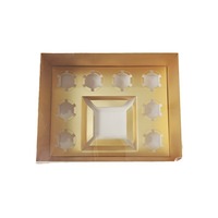 Vente chaude De Luxe 5 6 9 12 Trous Cupcake Muffin Gâteau Dessert Blanc Or Papier Bento Boîte Avec Insertion