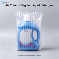 Sac à colonnes d'air gonflable personnalisé pour l'expédition de bouteilles de lessive, de gel douche et de shampoing, emballage antichoc et antichute