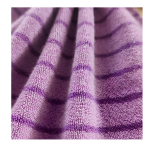 High Quality 175cm 240gsm Yarn Dyed Breathable Absorbent <b>Knitted</b> Medium Weight Cotton Poly Terry Towel Fabric - Product Image 1