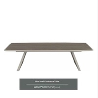 HYZ-283X  Grande table de conférence moderne en bambou et ensemble de chaises pour la réception de bureau, capacité de 10 personnes avec prise intégrée