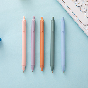 <span class=keywords><strong>Penna</strong></span> a Inchiostro Nero con Punta a Proiettile da 0,5 mm, Stile Macaron, Minimalista, a Scatto, per Studenti, Esami, Ufficio e Firma - Product Image 5