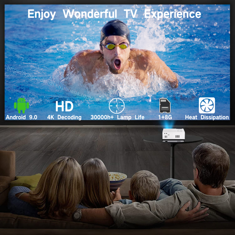 Cheap Mini Wifi Beam Full HD 720P 4K Laser Movie Projector LED Android Video Proyector for Outdoor Home Cinema TV Smartphone