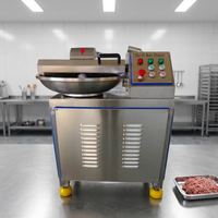 Machine à hacher les saucisses automatique commerciale à lames en acier inoxydable, triphasée, 20L/40L/80L/125L, coupe-viande à bol