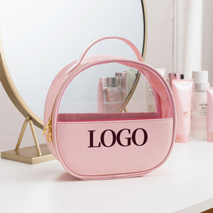 Custom logo Fashion pink Pvc Plastic Transparent clear Zipper Kids <strong>Travel</strong> <strong>Wash</strong> Toiletry Pouch Makeup Cosmetic <strong>Bag</strong> with Zipper - Product Image 4