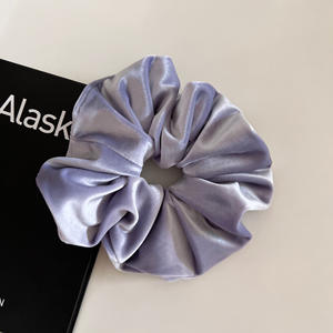 Accesorios de terciopelo de lujo para el cabello para bebés Scrunchie suave y esponjoso con <span class=keywords><strong>cuello</strong></span> de color francés sólido estilo dulce - Product Image 6