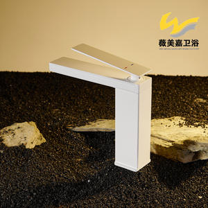 Robinet de lavabo en cuivre massif, mitigeur monocommande surélevé avec cartouche céramique, eau chaude et froide, accessoires de salle de bain - Product Image 3