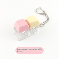 Custom Cat Switch Keycap PVC Plastic Keychain with Logo Design DIY Keyboard Keychain for Stress Relief Digital Printing