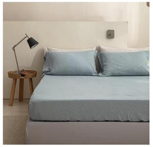 Queen Size 100% Linen <strong>Bed</strong> <strong>Sheets</strong> <strong>Cheap</strong> Floral and Leaf Pattern Resilient and Folded Anti-Tear Features - Product Image 6