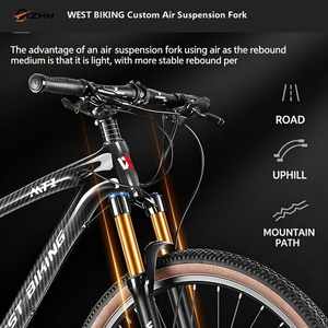 Bicicleta de Montaña de Fibra de Carbono, 27 Velocidades, Suspensión de Aire, para Hombre y Mujer, A038 - Product Image 3