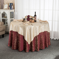 Nappe de mariage Beige sans plis, nappe ronde en Satin de Polyester à Double couche pour événements, décor de Table Jacquard de haute qualité