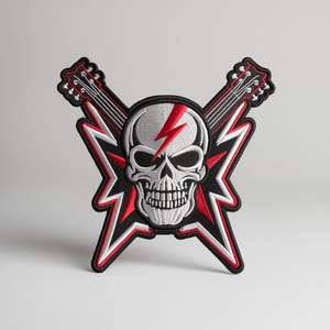 Großhandel Individuelle Westen mit Aufbügelbaren Bestickten Stoffaufnähern für Rockbands und Musikmotive - Product Image 2