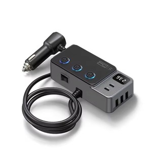 Nuovo Adattatore Splitter Accendisigari Auto con 3 USB Ricarica Rapida QC3.0 e PD35W, Caricabatterie Auto 12V 120W con Monitoraggio e <span class=keywords><strong>2</strong></span> Porte Type-<span class=keywords><strong>C</strong></span> - Product Image 5
