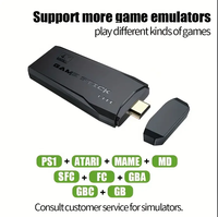 Console de Jeux Vidéo M8 2.4G Double Manette Sans Fil pour 2 Joueurs Clé de Jeu 4K 64 Go 20000+ Jeux Compatible GB GBC MD SFC Atari