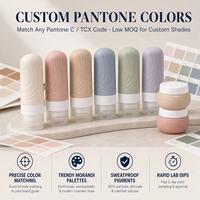 Bouteilles de voyage en silicone 60ml et 30ml, contenants de toilette pliables et légers, emballage cosmétique, forme personnalisée OEM, vente en gros
