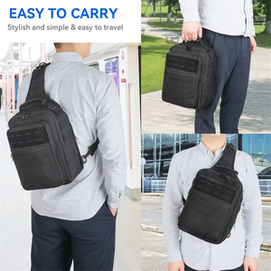Thời trang thoải mái ngực <span class=keywords><strong>Sling</strong></span> ba lô với lưới Pad phụ nữ người đàn ông thời trang vai Crossbody Túi - Product Image 6