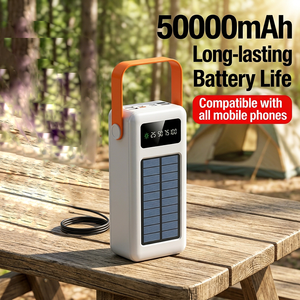 Fabrieks-OEM/aangepaste 50000mah draagbare oplaadbare powerbank met hoge capaciteit, inclusief handvat en LED-campinglamp, essentiële outdoor-artikelen - Product Image 3