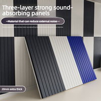 Panneau acoustique composite 3 couches 20 mm en fibre PET avec noyau amortissant pour studio d'enregistrement et réduction du bruit pour home cinéma
