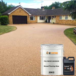 Kit de Résine Époxy et Durcisseur pour Revêtement de Sol Perméable, Résistant aux UV, Sans Solvant, Liant pour Pavés et Pierres Antidérapant et Perméable à l'Eau pour Jardin - Product Image 1