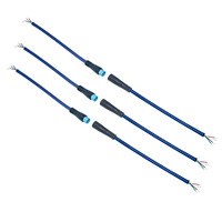 Connecteur M8 4 broches, câble d'alimentation tressé pour voiture, extension aviation, prise mâle-femelle, étanche IP67
