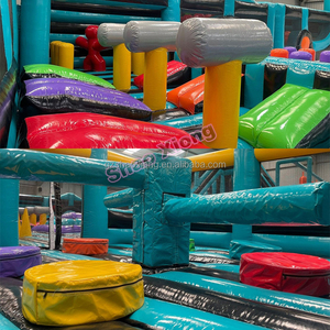 Nouveau parc d'attractions gonflable géant avec parcours d'obstacles, jeux gonflables, <span class=keywords><strong>trampoline</strong></span>, parc à thème intérieur dans une aire de jeux - Product Image 3