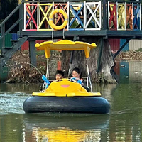 Bateau tamponneur électrique en fibre de verre et acier pour adultes, 2 places, gonflable, usage commercial, divertissement, diamètre 1,9 m, garantie 12 mois