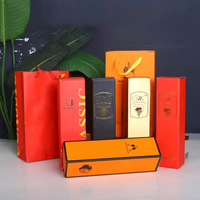 Regalo portátil de lujo personalizado, Cajas de Regalo de champán, alcohol, whisky, embalaje, licor, botella de whisky, caja de embalaje de vino tinto