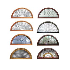 Vitrail Tiffany artisanal en verre biseauté demi-rond pour éclairage et décoration de porte vitrée - Product Image 2