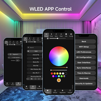 Contrôleur LED musical WiFi ESP32 WLED SP803E 12A PWM 1-3CH UART Téléchargement 5V-24V Portée 15M