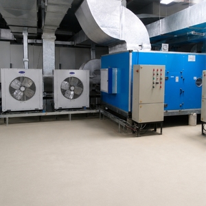 HVAC เครื่องปรับอากาศแบบอุตสาหกรรม (AHU) ระบบระบายอากาศอุปกรณ์ระบายความร้อนด้วยอากาศเชิงพาณิชย์มอเตอร์คอยล์ R410สารทำความเย็นที่สะอาด - Product Image 3