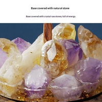 Natürlicher Kristall-Rohstein-Kies Glücksbaum Energie-Epoxidharz-Scheibenbasis Heim-Desktop-Dekoration Ornamente