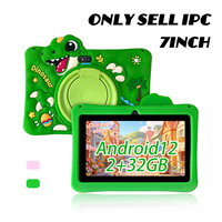 Tablet Anak Dinosaur 7-Inci Kapasitif MTK Quad Core 3GB RAM 32GB Penyimpanan Aplikasi Edukasi Terpasang Android 10 Tablet WiFi