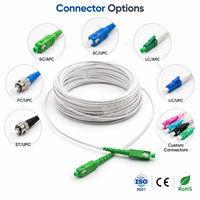 Kabel Fiber Optik FTTH Pre-Terminasi Dalam Ruangan UKCC GJXH GJXFH SC APC G657A2 LSZH Panjang Sesuai Pesanan