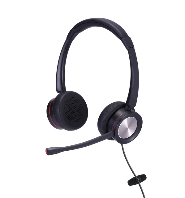 Mono Call center USB headset with noise cancelling, volume control and mute work with Microsoft Teams & Skype for Business