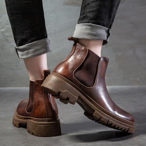 Botines de hombre de alta calidad, zapatos de hombre de cuero genuino hechos a mano de alta calidad, botas Chelsea - Product Image 4