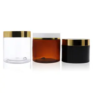 Alta Qualidade Body Butter Cosmetic recipiente 50g 150g 250g Fosco Amber Clear PET Plastic Cream Jar