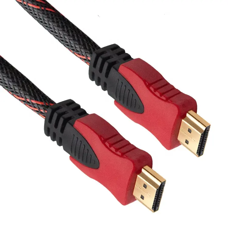 1.5M 3M 5M Gold Plated nylon Braided Cord HDMI Cable 1080P Audio Cable for HDTV Laptop