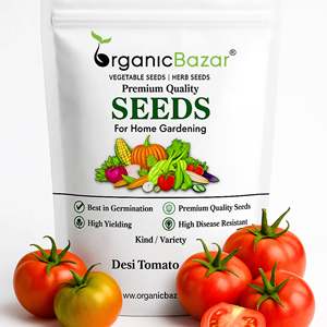 Paquete de Semillas de <span class=keywords><strong>Tomate</strong></span> Desi de Fertilización Abierta OEM de Fábrica con Etiqueta Personalizada y Código de Barras para Paquete de Semillas de <span class=keywords><strong>Tomate</strong></span> de Marca de Jardín - Product Image 1