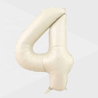 Nouvelle couleur Globos 40 pouces numéro crème Mylar feuille hélium ballons métalliques pour décorations