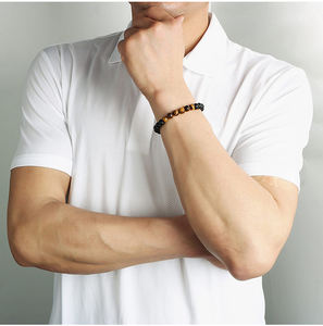 Venta caliente a mi hombre hijo tarjetas de felicitación pulseras regalo moda piedra Ojo de Tigre pulseras de piedra para hombres - Product Image 3